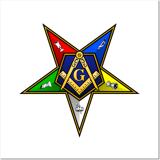 OES Masonic Emblem Order Of The Eastern Star Wall Art by Master Mason Made